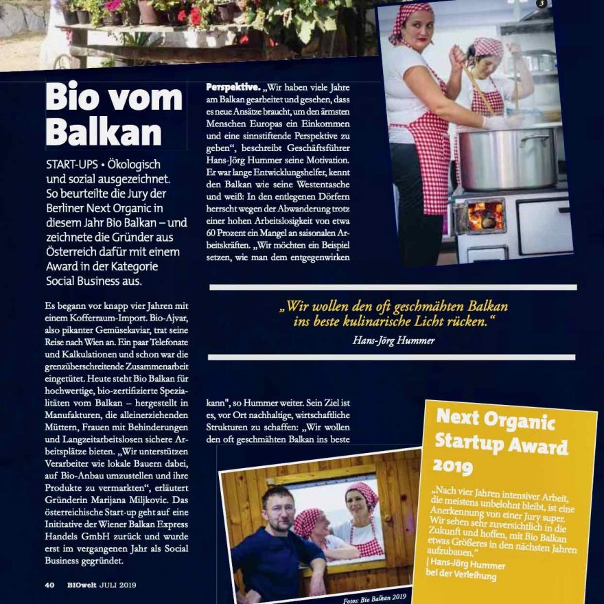 BIOwelt über BioBalkan