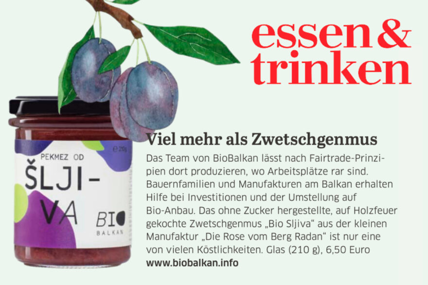 BioBalkan in Essen und Trinken