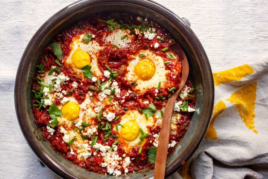 Eine leckere Shakshuka auf Balkan Art