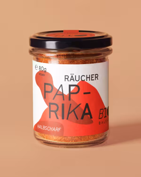 Ein Glas Bio Räucher Paprika von BioBalkan